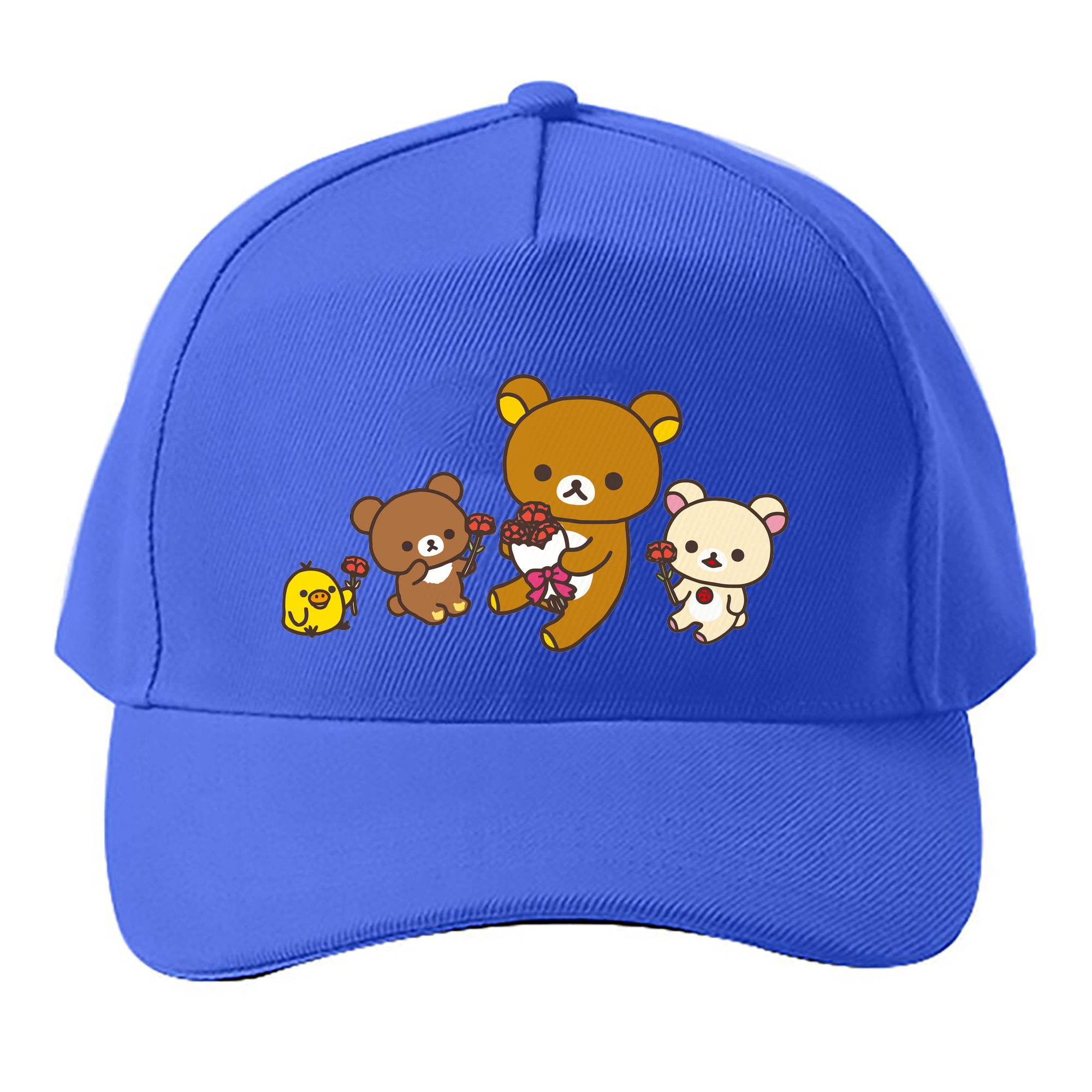（画像用） リラックマ リラックマ キイロイトリ Rilakkuma Korilakkuma Kiiroitori ベースボールキャップ 綿100％ 男女兼用 帽子 スポーツ